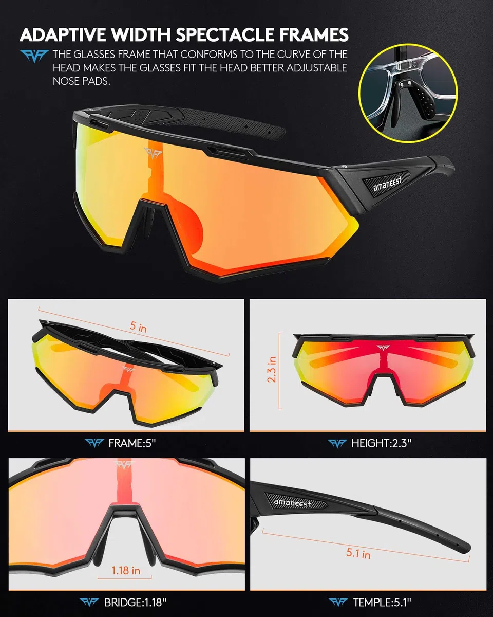 Gafas de sol con protección UV para ciclismo para hombres y mujeres, resistencia al impacto Z87.1 para construcción
