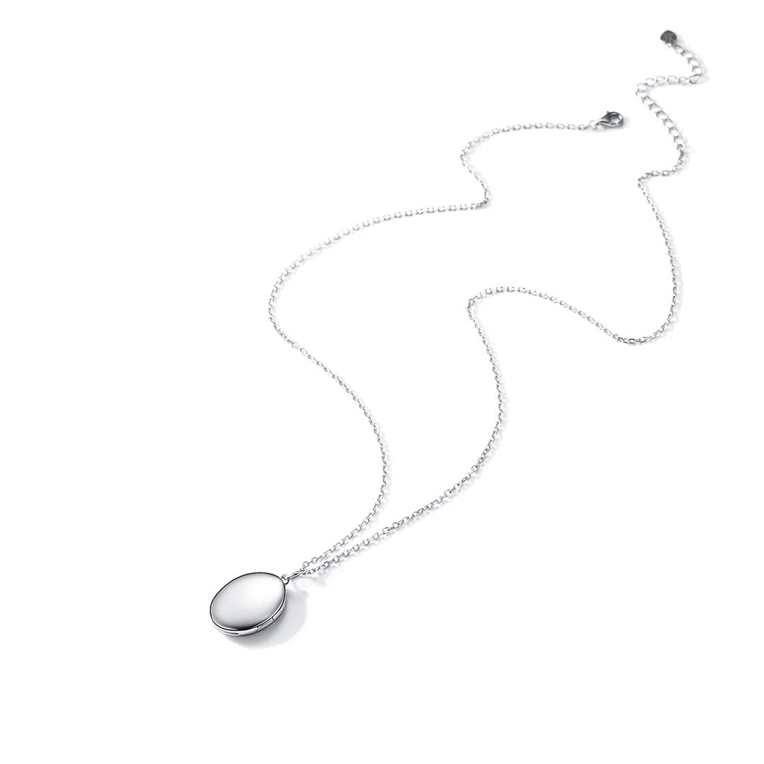 SILVERCUTE Collar con Medallón Fotos Personalizados Plata de Ley 925 para Mujeres Colgante Guardapelo Personalizable Corazón Ovalado Redondo Regalos para Mama Amiga Esposa Caja de Regalo