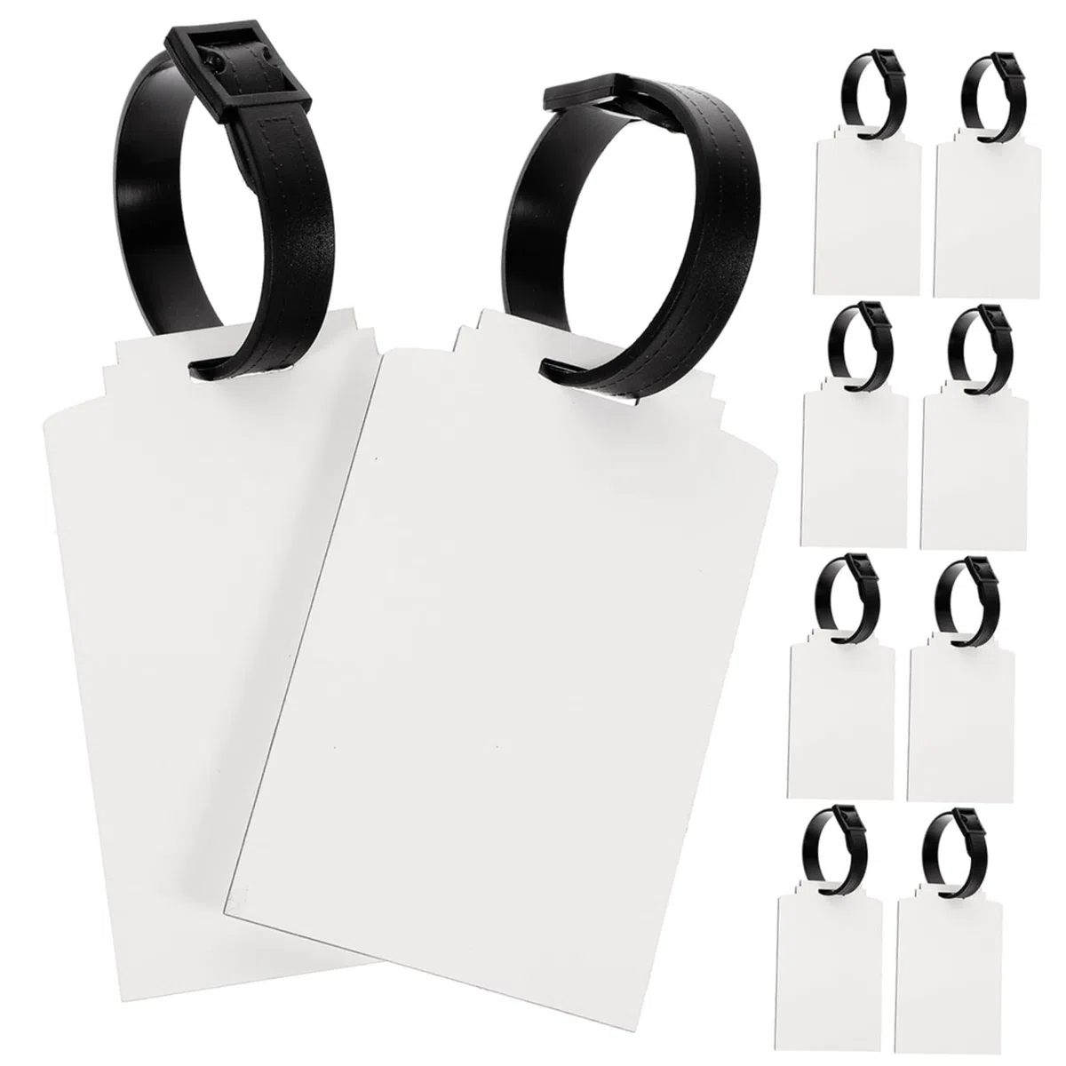 30 Etiquetas de Equipaje en Blanco Fácil Identificación para Sublimación, Tablero de Densidad, Personalización Diy para Maletas y Viajes de Negocios