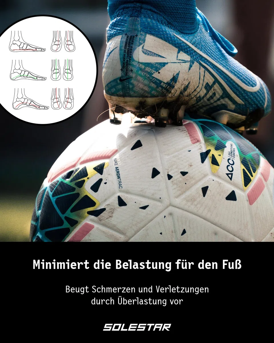 Solestar Kick - Plantillas para zapatos de fútbol (talla 37/38), diseño unisex