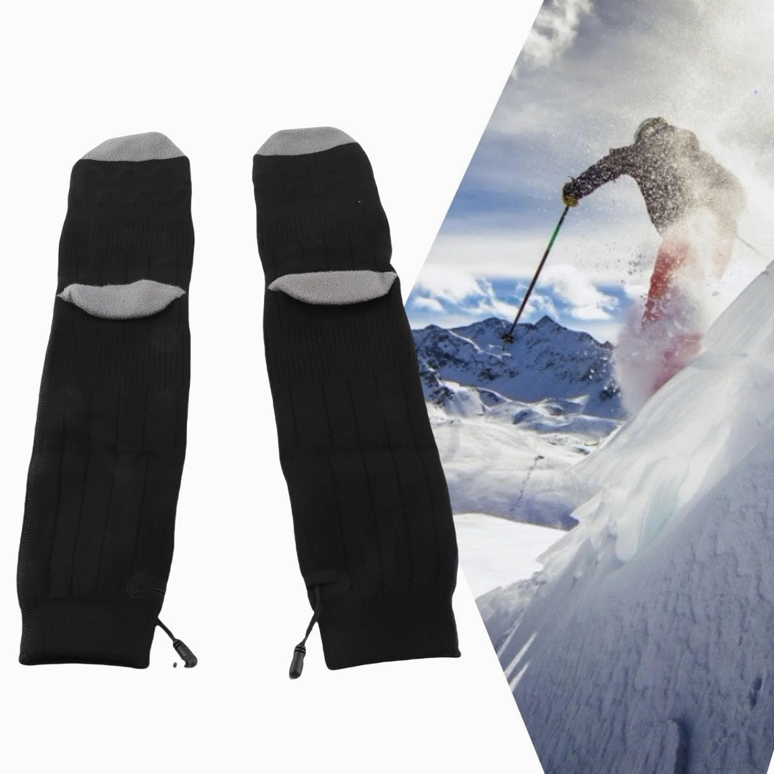 Calcetines Térmicos Suaves con Carga USB Batería de 8000 mAh para Acampar y Caminar en Invierno Calor Constante del Pie Calcetines Calefactables Eléctricos Lavables para