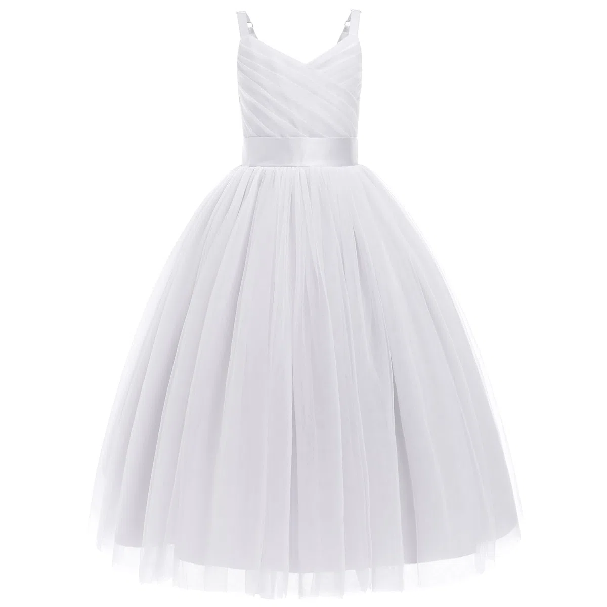 IWEMEK Vestido de tutú para niñas con diseño de flores, halter, para boda, concurso, dama de honor, graduación, fiesta de cumpleaños, baile, primera comunión