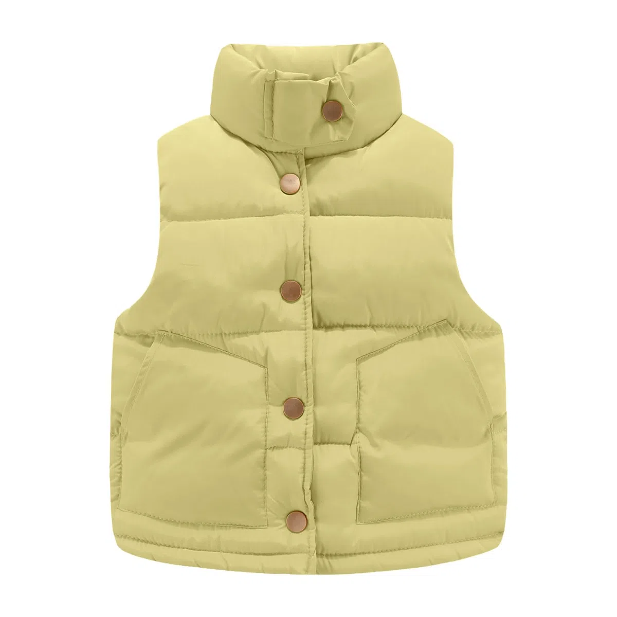 Mud Kingdom Chaleco cálido para niños y niñas, cuello alto, invierno