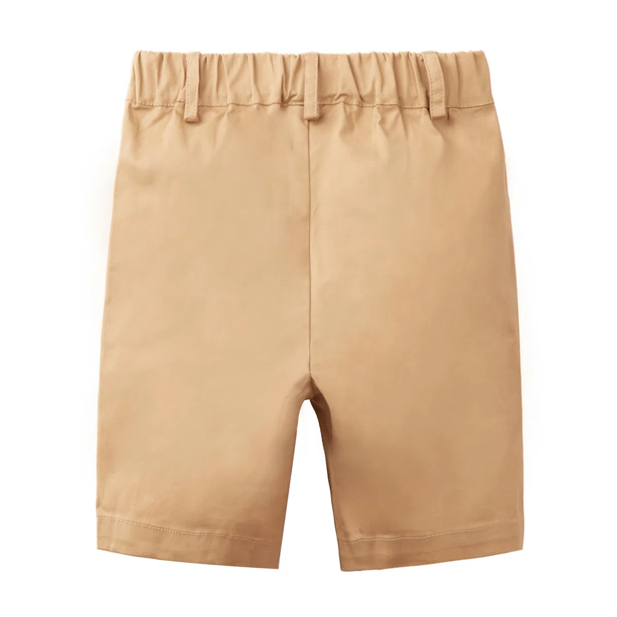 Mud Kingdom Pantalones cortos chinos de moda para niño, cintura elástica, parte delantera plana, uniforme escolar de verano