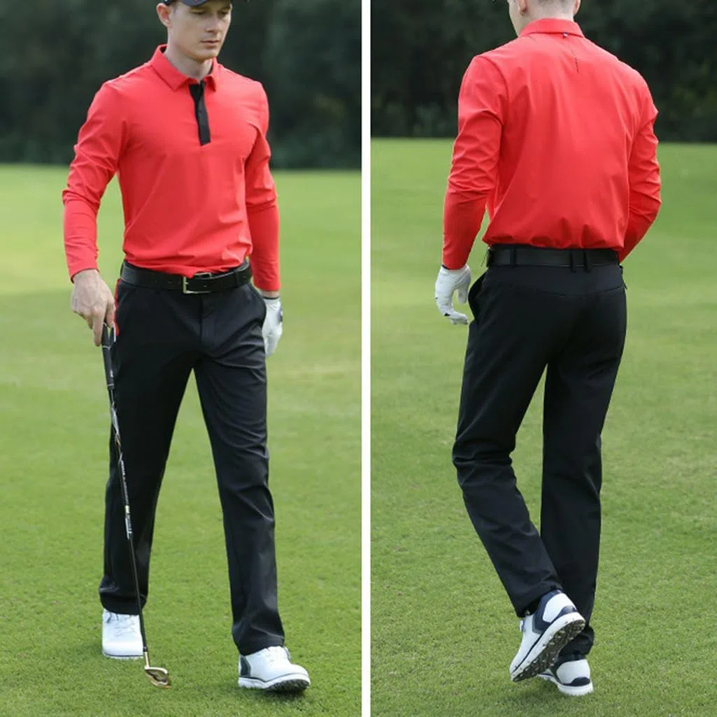 Pantalones De Golf para Hombre De Invierno De Forro Polar Elástico para Vestir Trabajar Cómodos para Viajar