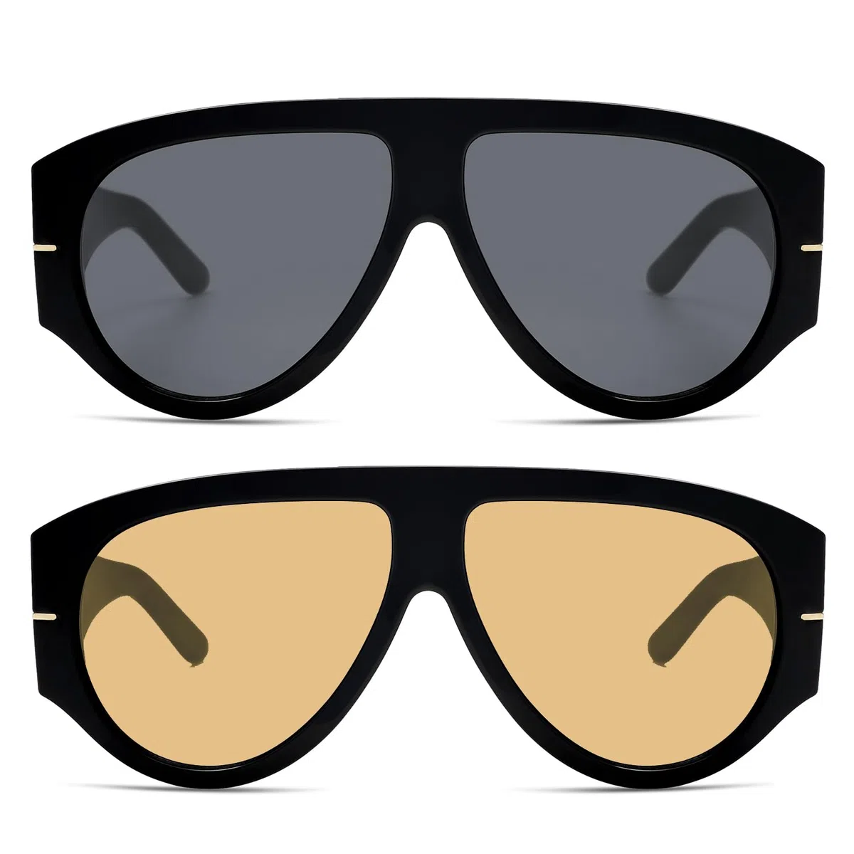 AR82227 - Gafas de sol de aviador retro de gran tamaño para mujer y hombre, estilo clásico de los años 70