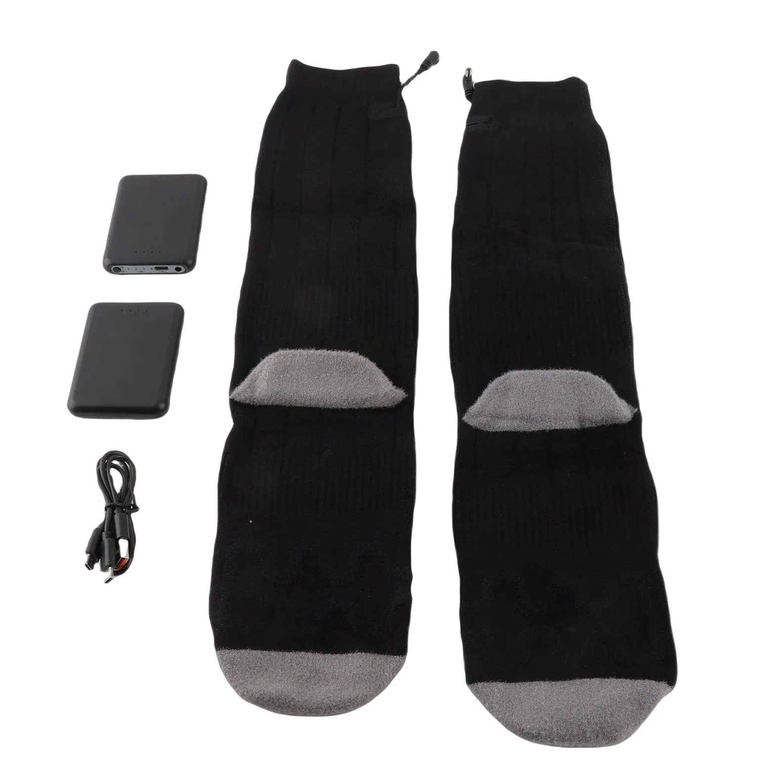 Calcetines Térmicos Suaves con Carga USB Batería de 8000 mAh para Acampar y Caminar en Invierno Calor Constante del Pie Calcetines Calefactables Eléctricos Lavables para