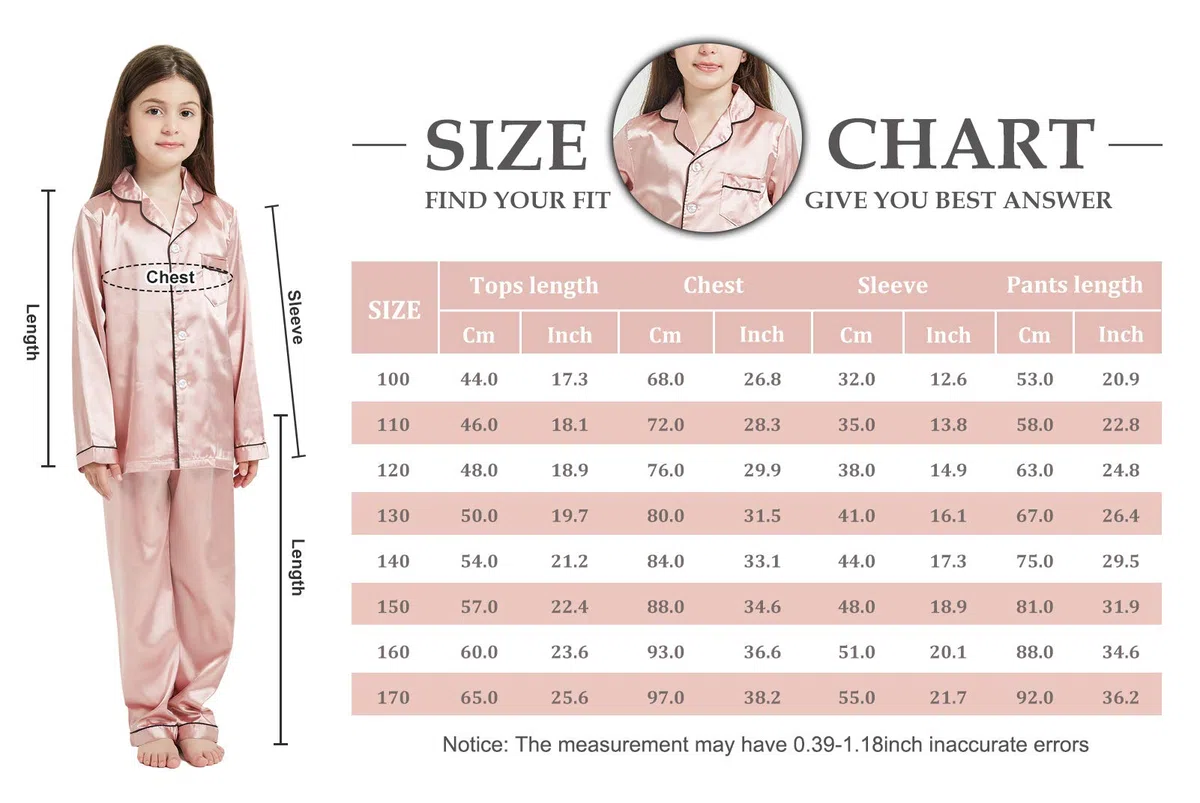 Happy Cherry - Conjunto Pijamas Satén Bebé Niños Verano Ropa Camisones Bebé Niñas Suave Camisa Pantalones Informales Cintura Elástico Cómodo para Dormir Hogar Diario 2 Piezas - 2-10 Años