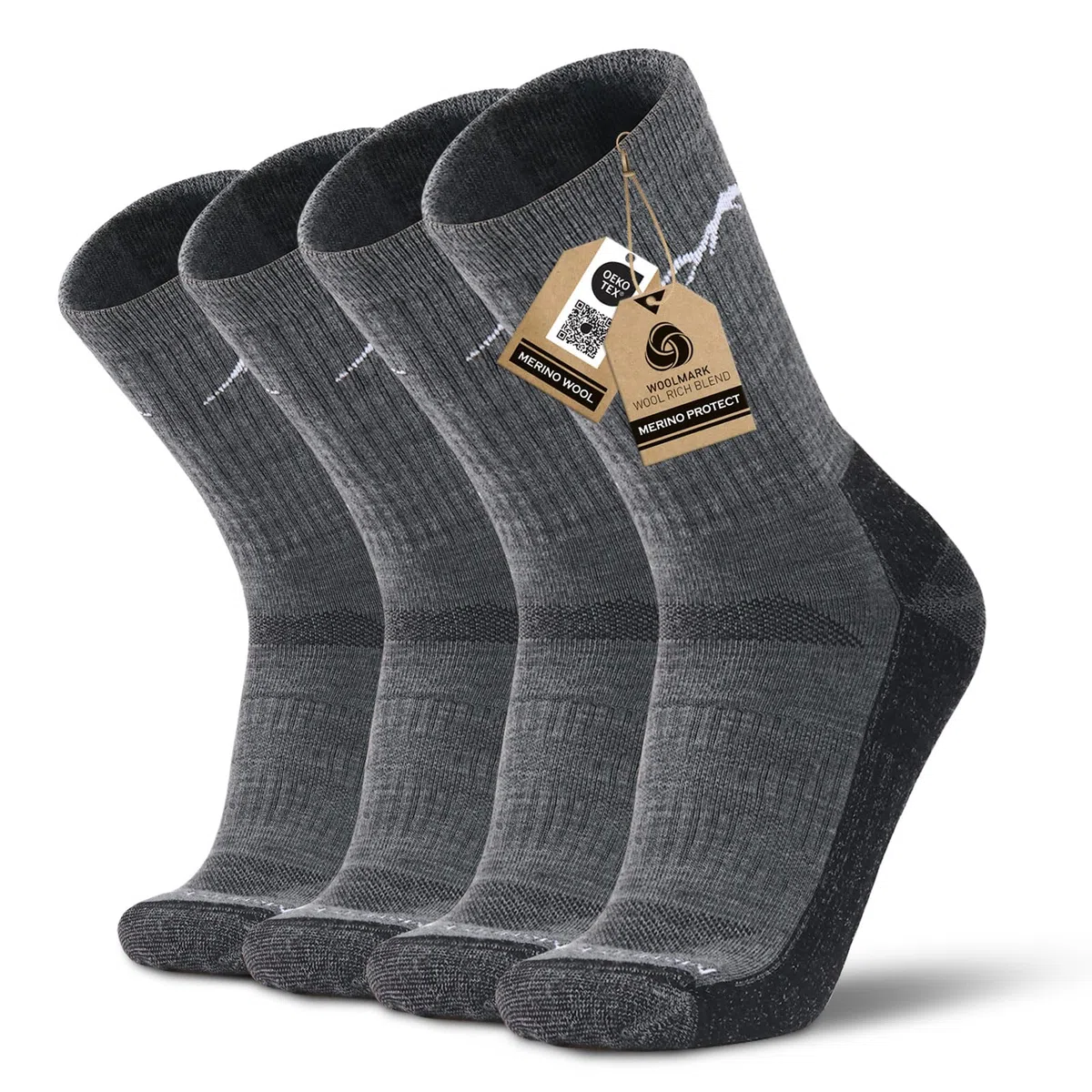 Merino Protect Calcetines Lana Merino Montaña Calcetines de Lana Gruesa Para Hombre Trekking Térmicos Ciclismo Montaña Caminar