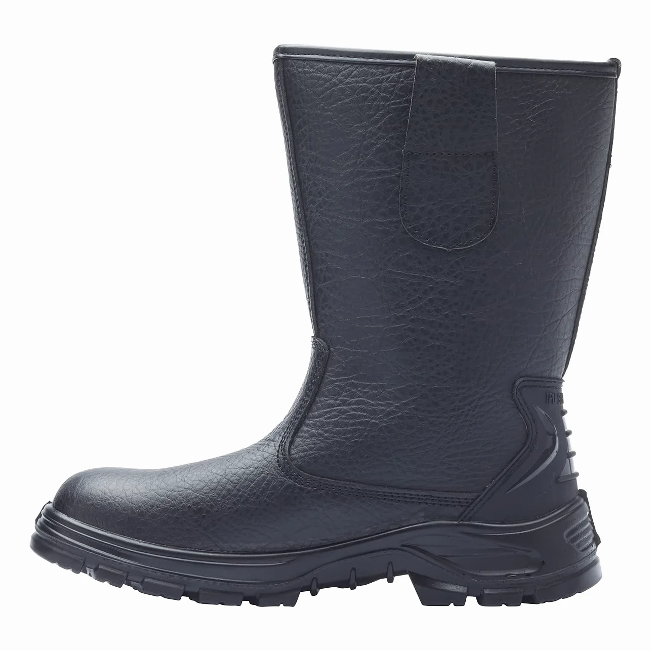 Blackrock S1-P SRC Safety Rigger Work Boots, Mens Womens Steel Toe Cap Black Leather, Botas de trabajo, Calzado de seguridad, Suela intermedia protectora, Jardinería, Calzado de trabajo y utilitario