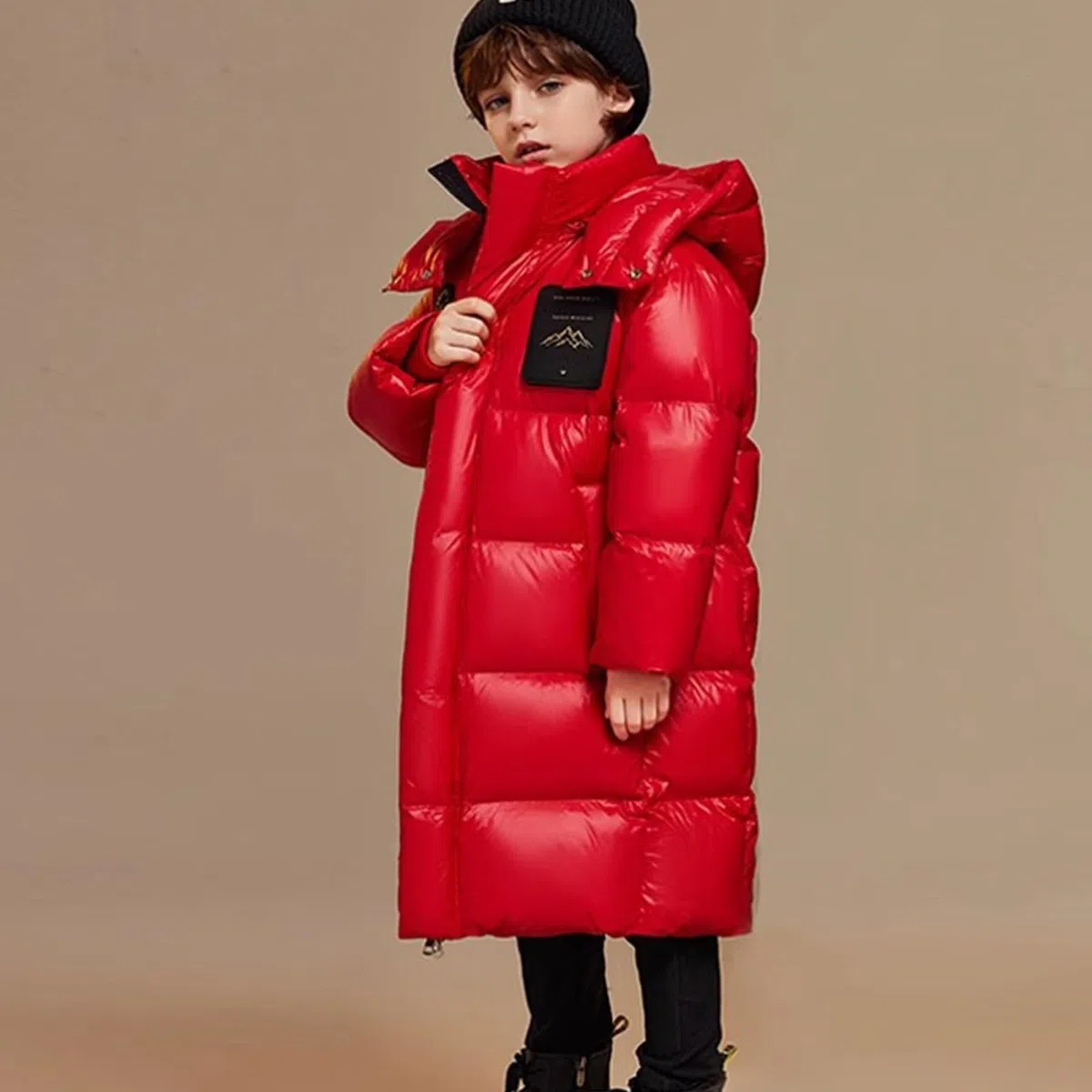 OBiQuzz Chaqueta acolchada para niños y niños: chaqueta de plumas cálida chaqueta de invierno ligera a prueba de viento, abrigo de invierno monocolor, chaqueta exterior con cremallera, abrigo clásico