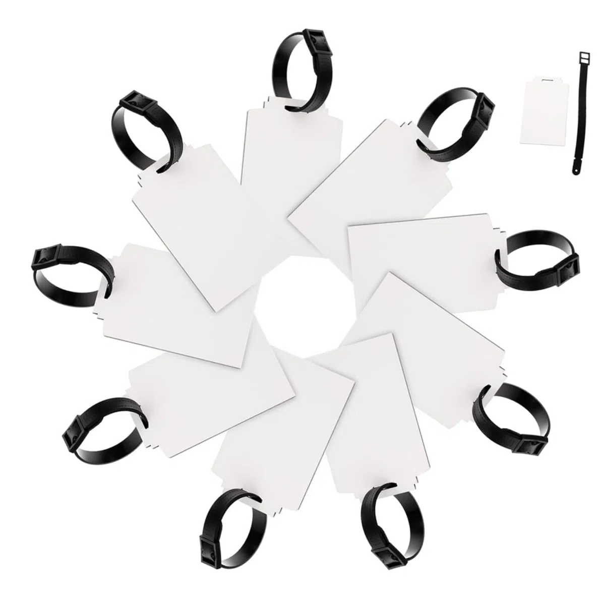 30 Etiquetas de Equipaje en Blanco Fácil Identificación para Sublimación, Tablero de Densidad, Personalización Diy para Maletas y Viajes de Negocios