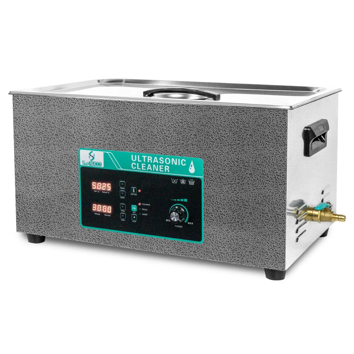 Limpiador ultrasónico de 20 l con potencia y barrido ajustable, limpiador ultrasónico de 480 W, temporizador y calentador digital, limpiador de piezas de alta resistencia para herramientas