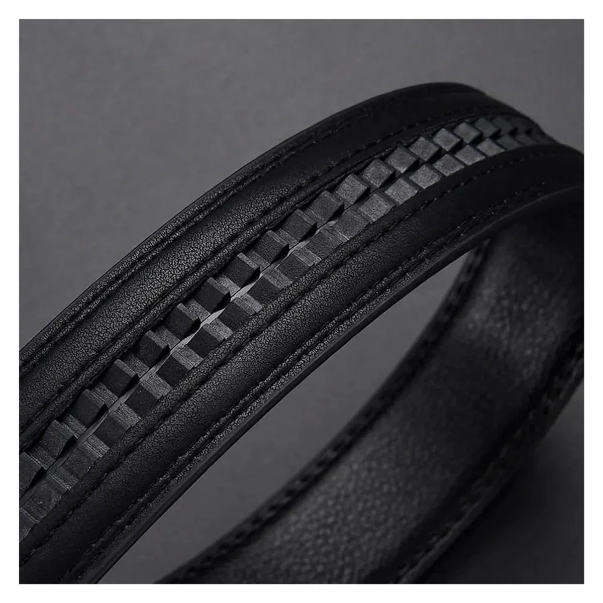 Cinturones de cuero genuino for hombre, de negocios, con hebilla de aleación ajustable automática for jeans, cinturones de cintura