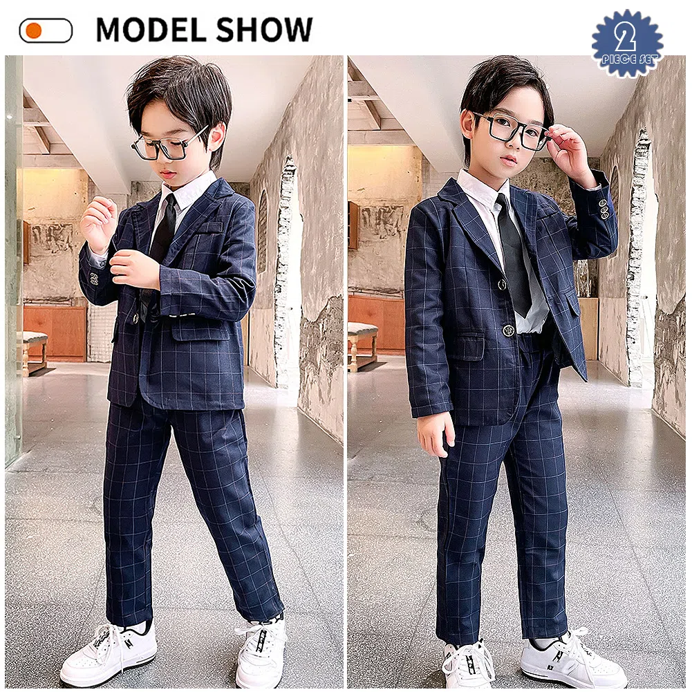 Conjunto de Trajes Comunion Niño Blazer y Pantalón de Primavera y Otoño para Boda Ceremonia Bautizo