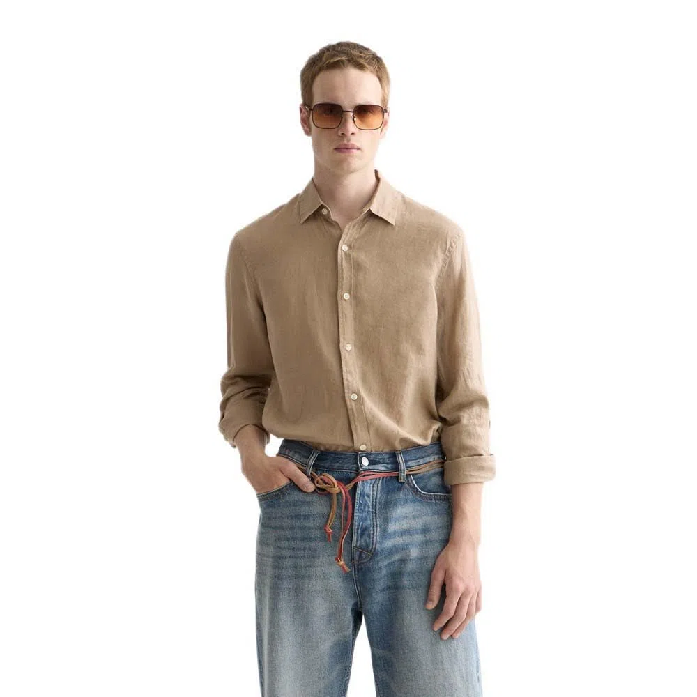 Scotch & Soda Linen LS Shirt Camisa Hombre