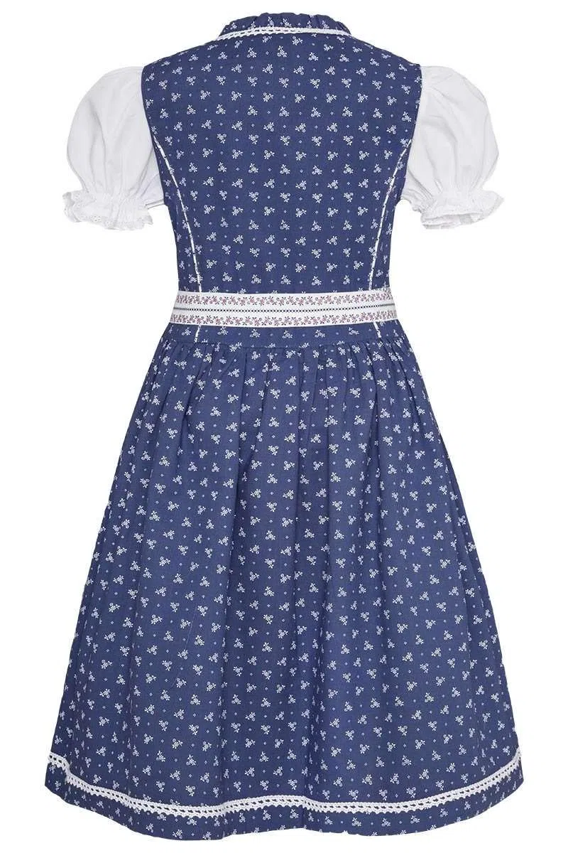 Isar-Trachten - Traje de Tirolesa para niña, Color Azul