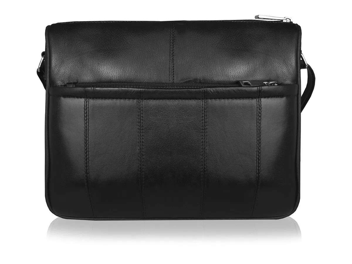 Quenchy London Bolso Bandolera de Piel Auténtica para Mujer, Bolso de Mano de Cuero con 4 Compartimentos con Cremallera, Bolso de Hombro Tamaño Pequeño/Mediano QL171M