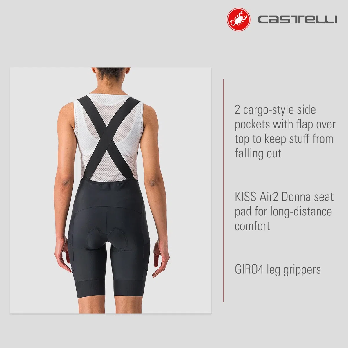CASTELLI Unlimited Cargo W Bibshort - Shorts Mujer