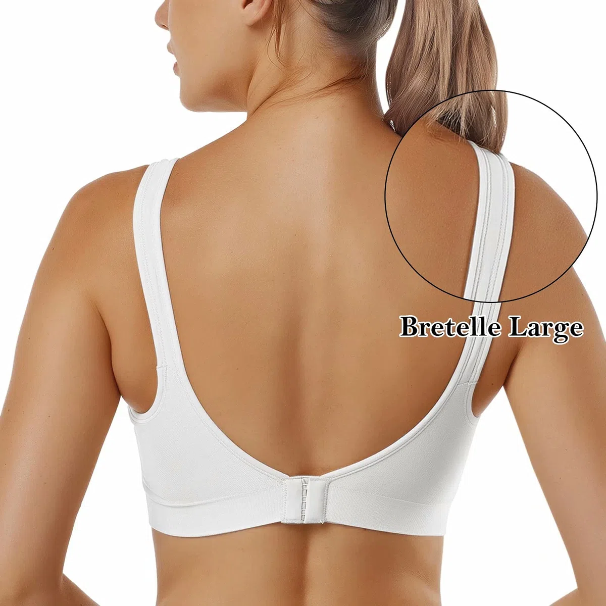 Vertvie Sujetador Deportivo Mujer 1/2/3 Piezas sin Aros con Almohadillas Sujetadores Cómodos para Diario Ejercicio Yoga Dormir(B-Negro+Blanco,M)