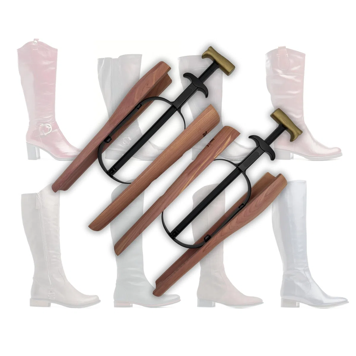 DELFA Sensomatic Red Cedar - Moldeador para botas de equitación, 35 cm de longitud, adecuado para todas las botas de piel