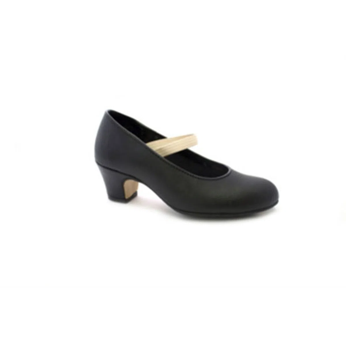Made in Spain Zapato Baile Flamenco Puntera y tacón de Metal sujección con Goma Danka en Negro T1560