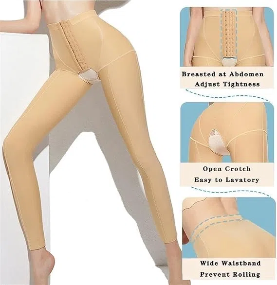 Pantalones Moldeadores Postoperatorios para Mujer, Faja Reductora De Muslos para Liposucción Y Recuperación Posparto, Prenda Moldeadora para Una Figura Estilizada. Black s