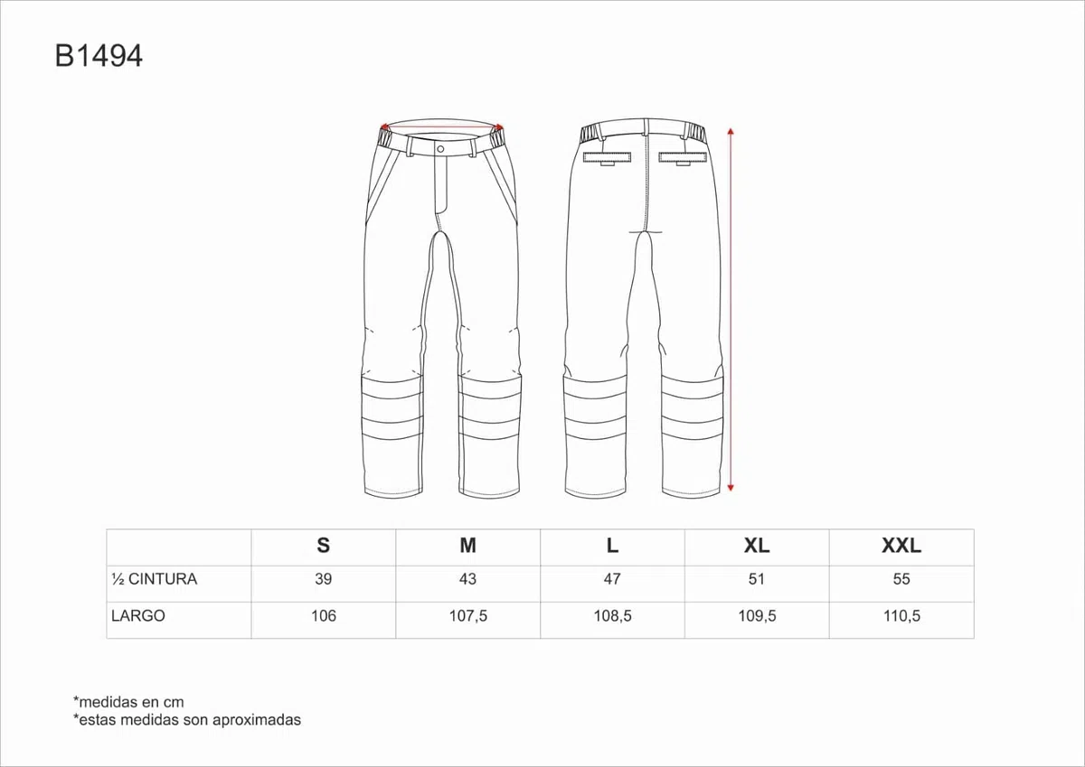 WORKTEAM Pantalón Soldador Ignífugo y Antiestático, con Cintas Reflectantes Amarillas, Triple Costura, Cintura Elástica y Bolsillos Seguridad, Norma EN ISO 11611 Clase 1.Hombre