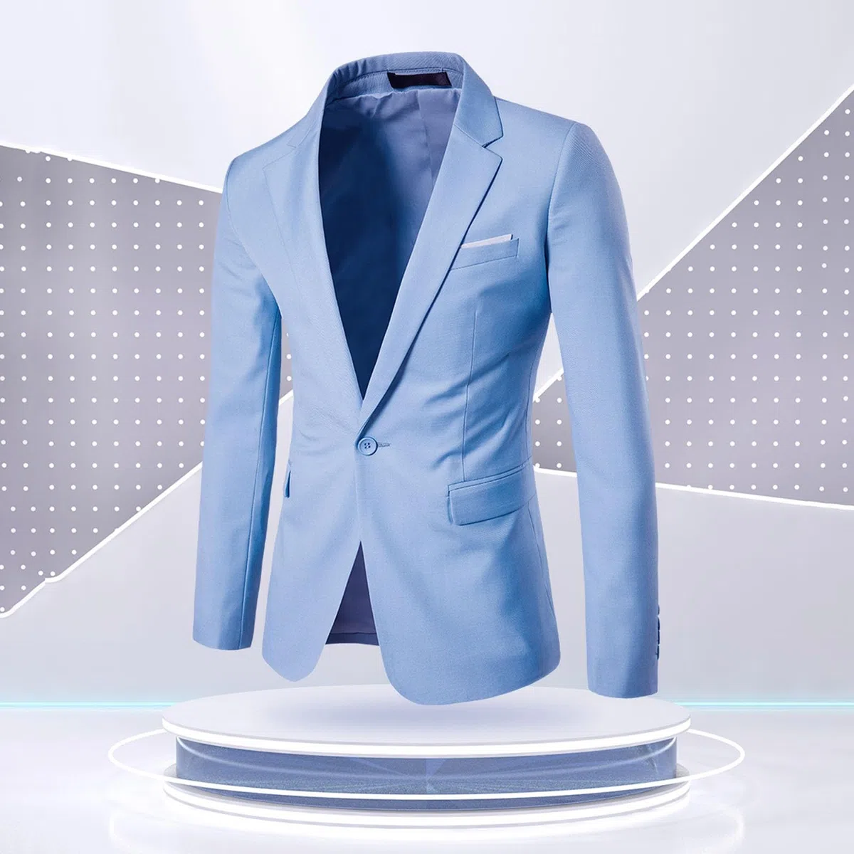 Chaqueta de traje para hombre, abrigos de botonadura simple, cuello abatible, chaquetas ligeras casuales con bolsillos