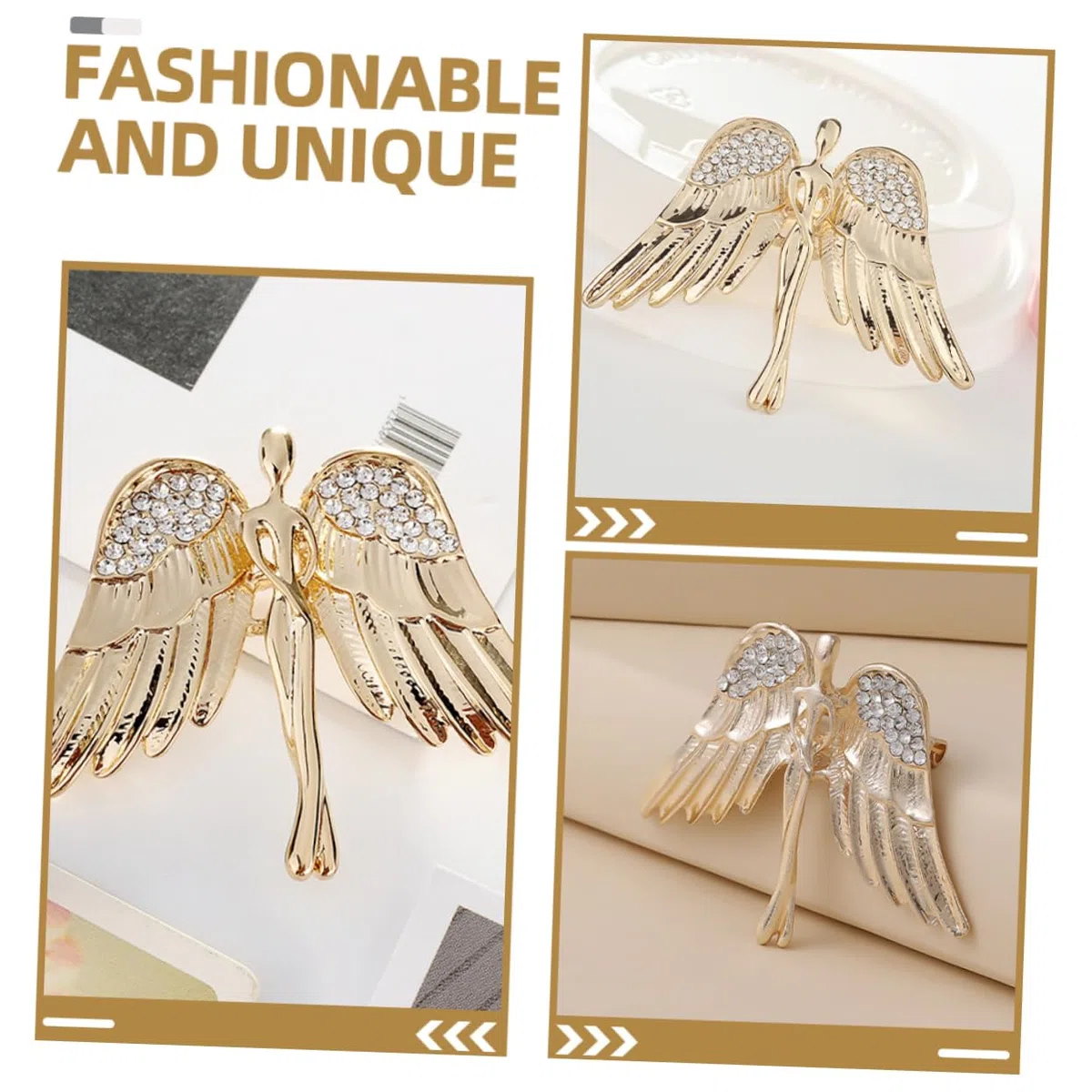 Broche de Metal para Solapa de Ropa de Mujer, Estilo estético, para Sombrero o Chal, de Zinc.