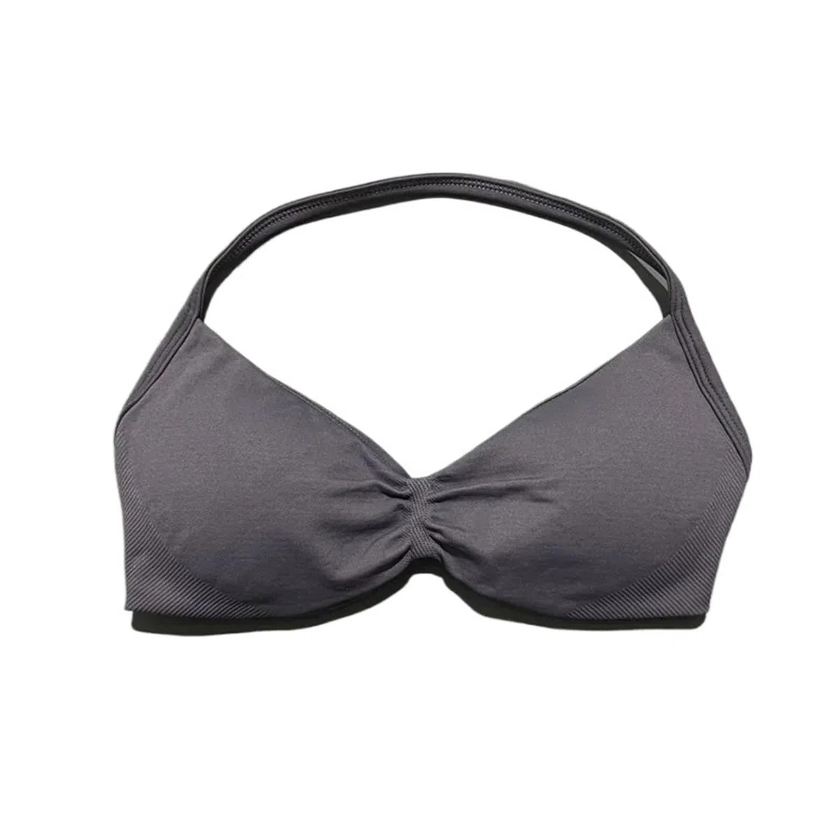 Sujetador Deportivo Mujer Top de Gimnasio Alta sujeción con Tirantes Finos, Estilo Halter, sin Costuras, for Entrenamiento y Yoga