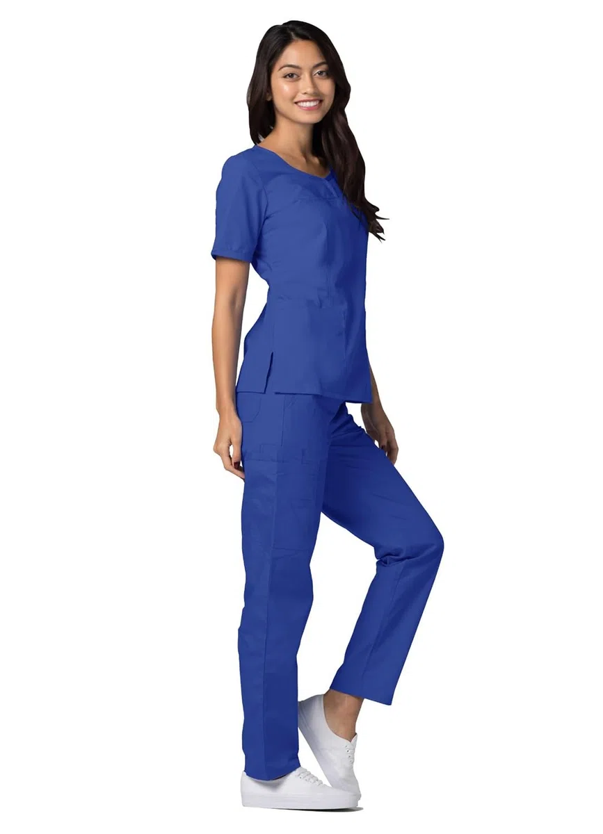Adar Uniformes médicos - Casaca médica para Mujer con Cuello en v - 628 - Royal Blue - L