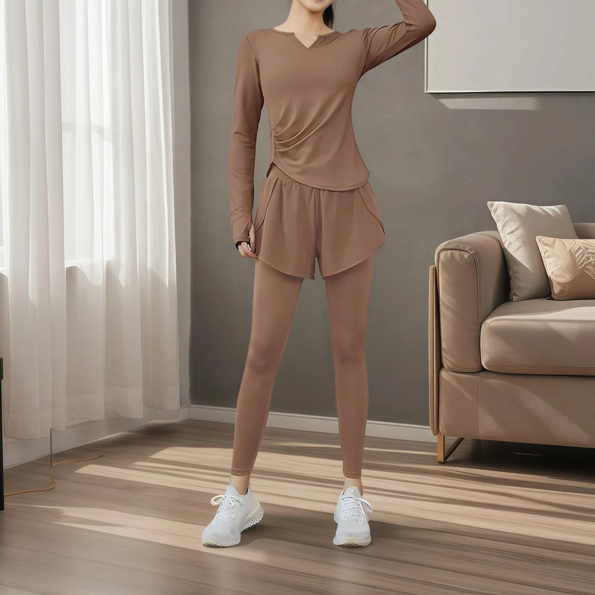 Conjuntos de entrenamiento genéricos de tres piezas para mujer, conjuntos de yoga de 3 piezas con telas transpirables y diseño antibolitas, XXL adecuado para 135-150 libras, trajes deportivos