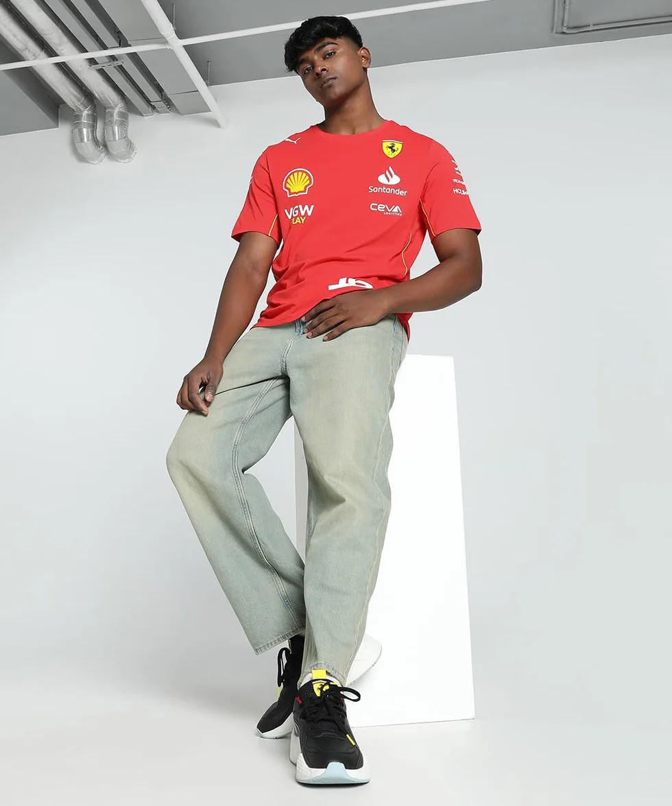 PUMA Camiseta Charles Leclerc Scuderia Ferrari 2024 para Hombre - Rojo Quemado