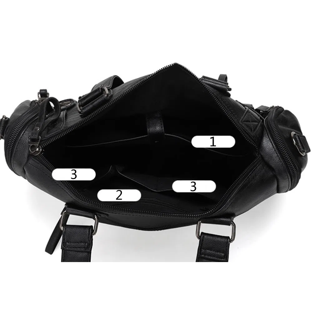 Bolso de mano y bolso de mano de piel sintética para viaje, bolso de hombro
