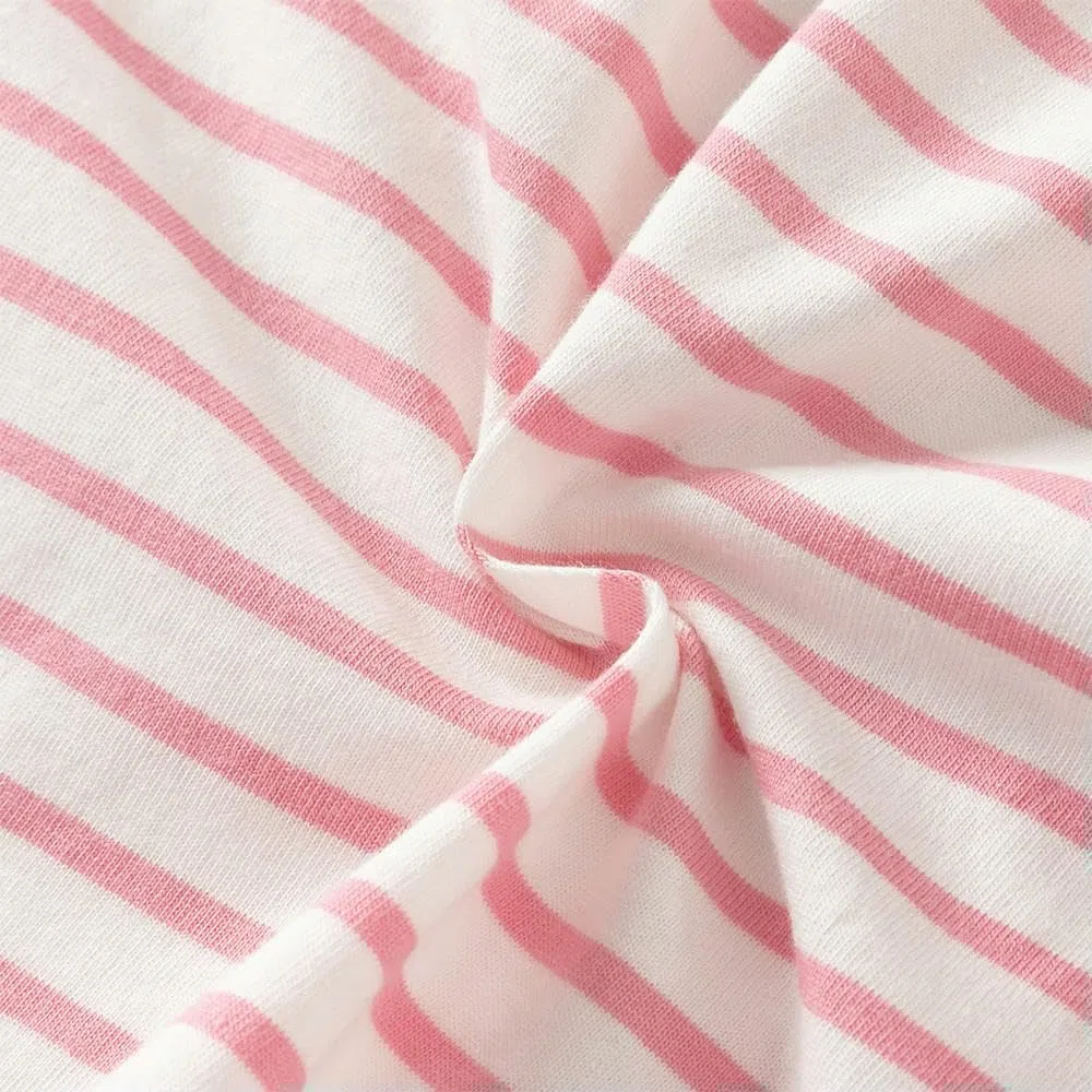 CYBHSM - Camisetas de verano con estampado de dibujos animados para niñas, camisetas de algodón de manga corta para niños, ropa casual al aire libre