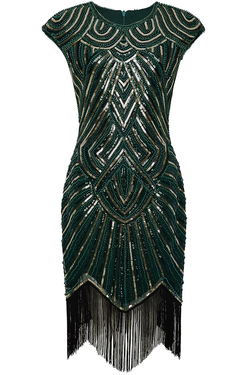 BABEYOND Vestidos de Aleta de Mujer 1920 Vestido de Flecos de Gran Gatsby
