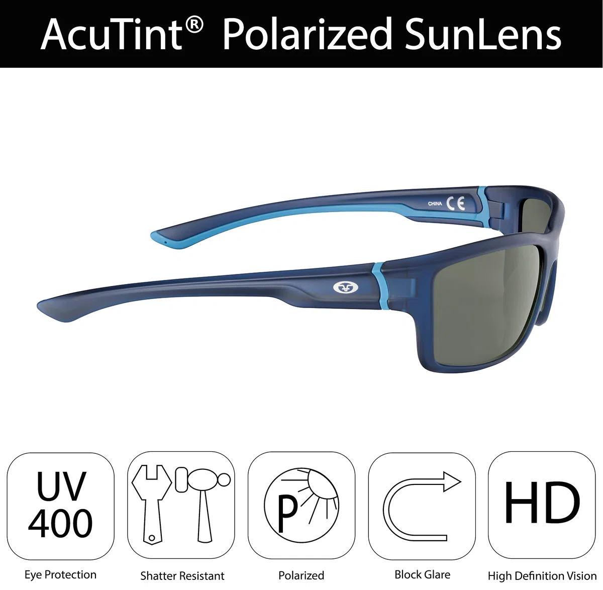 Flying Fisherman Cove Gafas de sol polarizadas con bloqueador UV AcuTint para pesca y deportes al aire libre