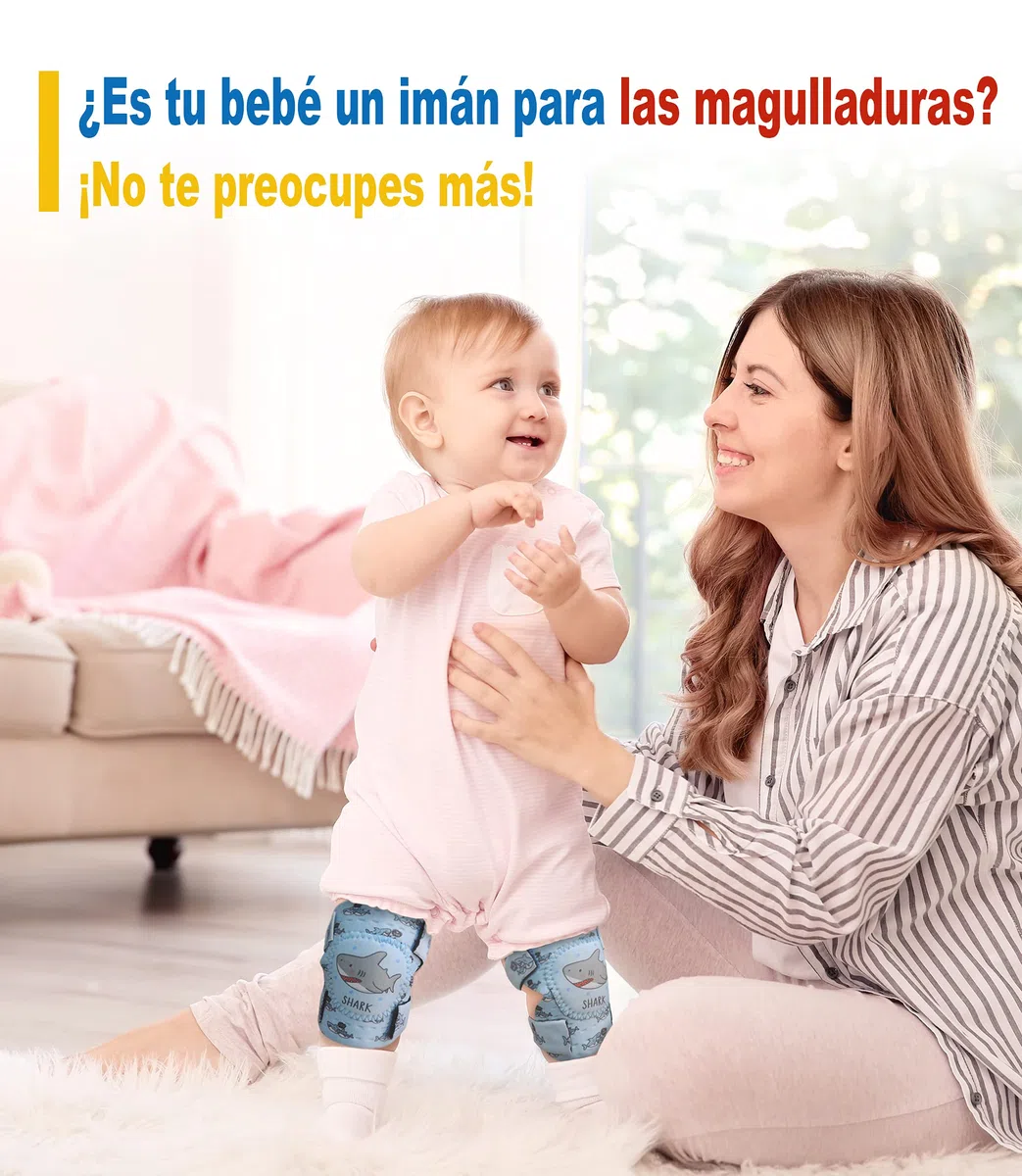 Simply Kids Rodilleras Bebé Gateo (2 Pares) I Bebe Gatear Verano Antideslizantes para Niña Chico Niño