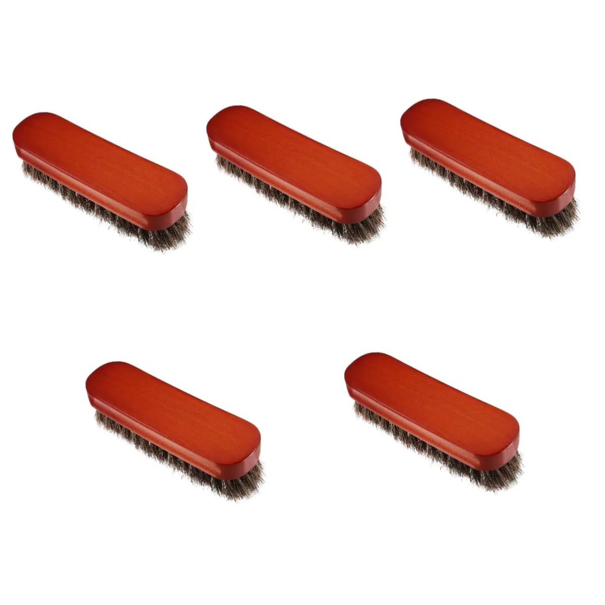 5piezas Cepillo De Limpieza Multiusos De Madera y Pelo De Caballo Herramienta para Pulir Zapatos para Cuidado De Calzado y Accesorios