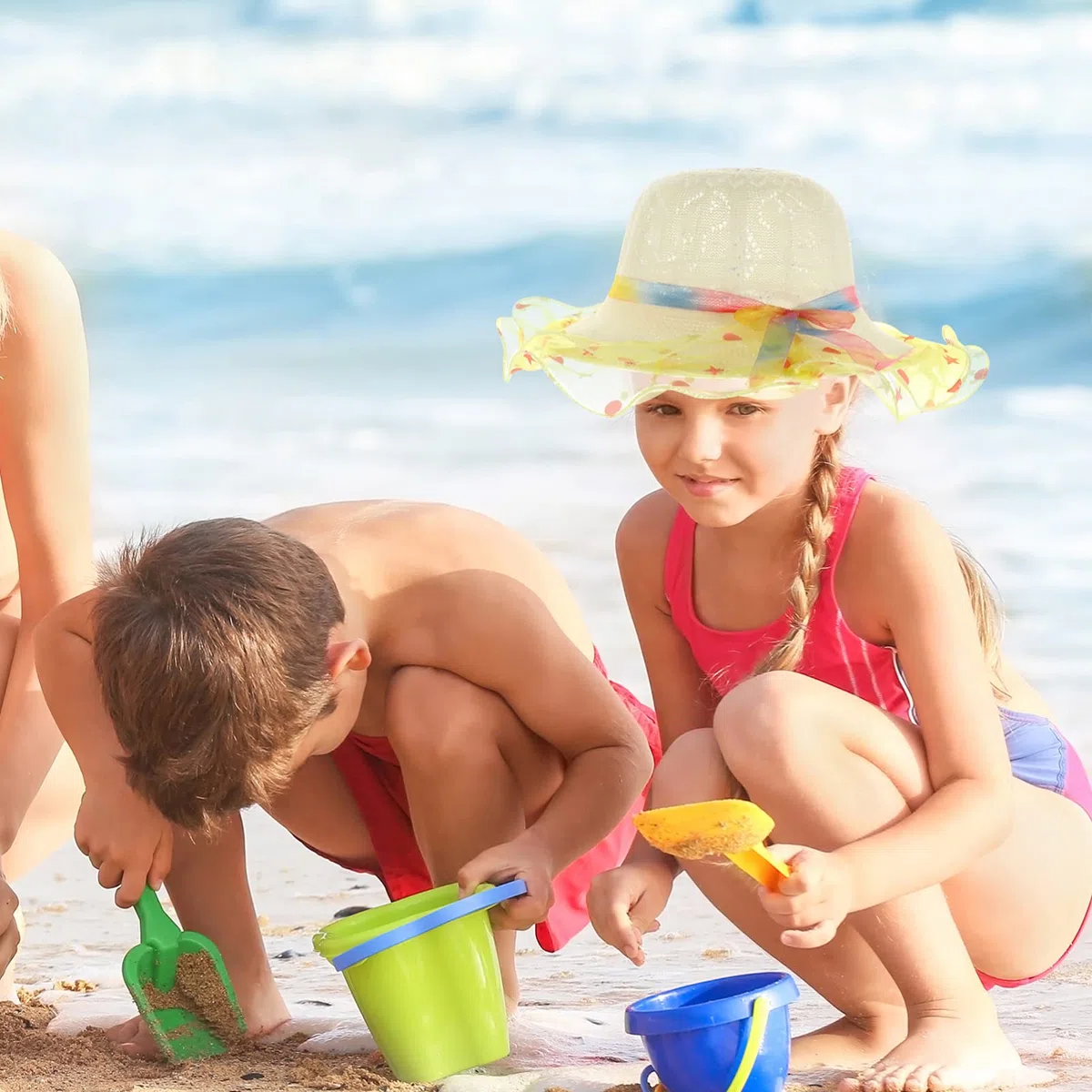 jojofuny 3piezas Sombrero De Sol para Protección UV Sombrero De Playa Transpirable y Ligero para Bebés y Actividades Al Aire