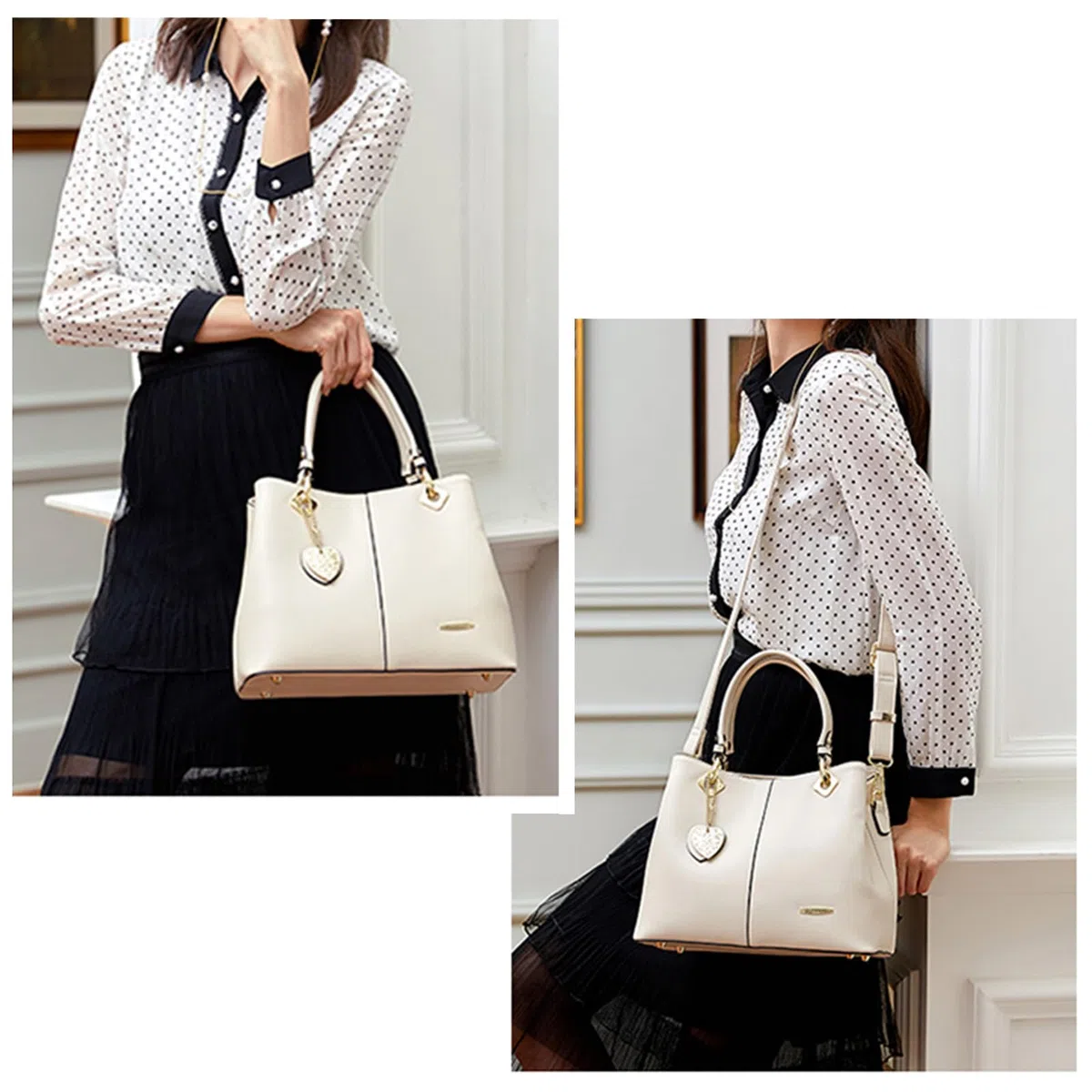AINUOEY Mujer Bolsos de Mano Casual Bandolera Marca Mediano Totes Antirrobo Hombro Italianos PU Cuero 73501 1 piezas