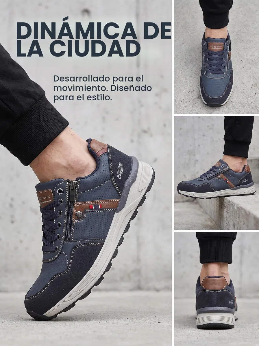 ARRIGO BELLO Zapatillas Hombre Sneaker Running Ligeras Transpirables Elegantes Deportivas Zapatos Casuales Caminar 41-46