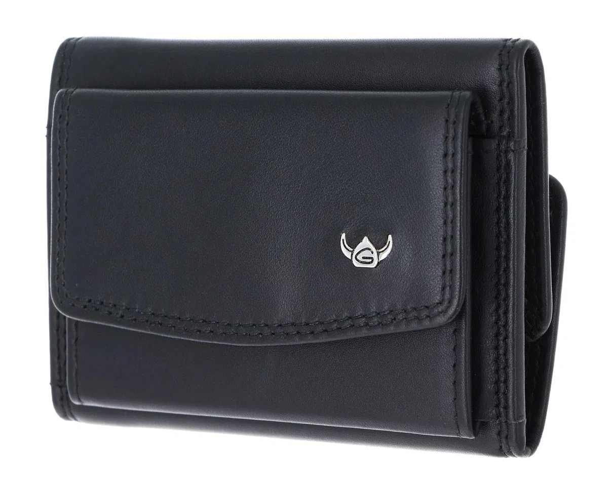 Golden Head Cuero Monedero Polo RFID Protect Minischeintasche 1314 Schwarz Negro