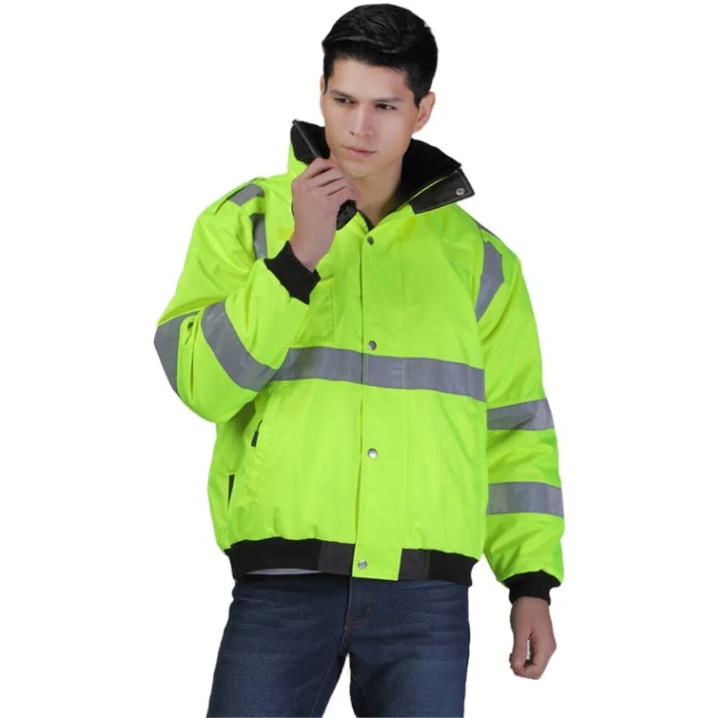 Chaleco Seguridad Chaqueta Reflectante Cálida De Invierno For Saneamiento Tráfico Y Carreteras Reflectante Seguridad