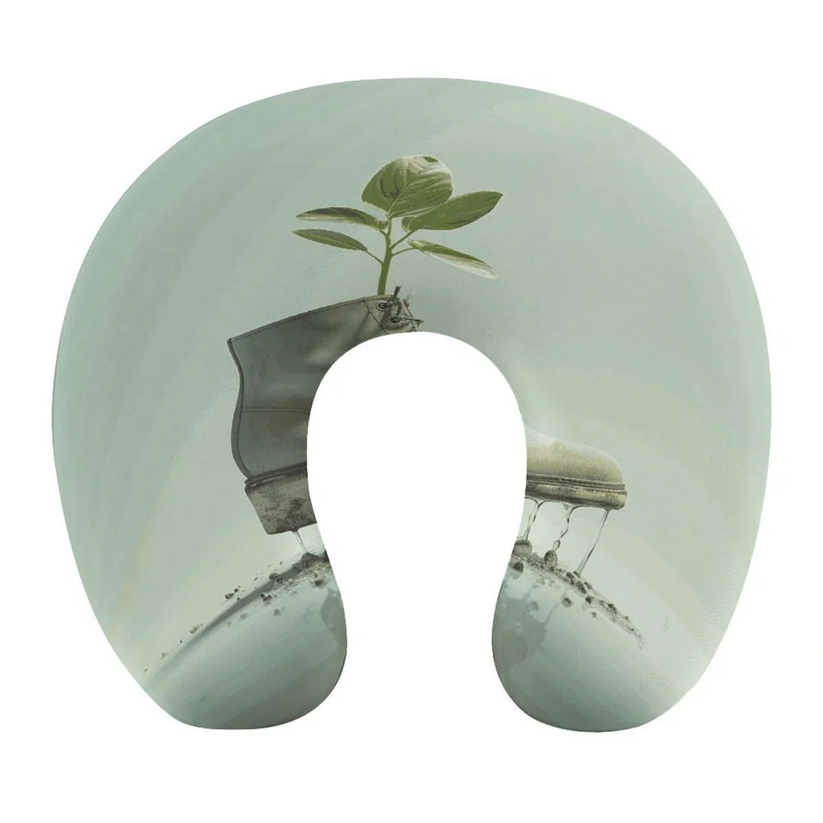 Almohada en forma de U de Shoes and Green Buds, núcleo de almohada de espuma viscoelástica, cojín, proporciona apoyo para el cuello, almohada de viaje, adecuada para aviones, coches, hogares
