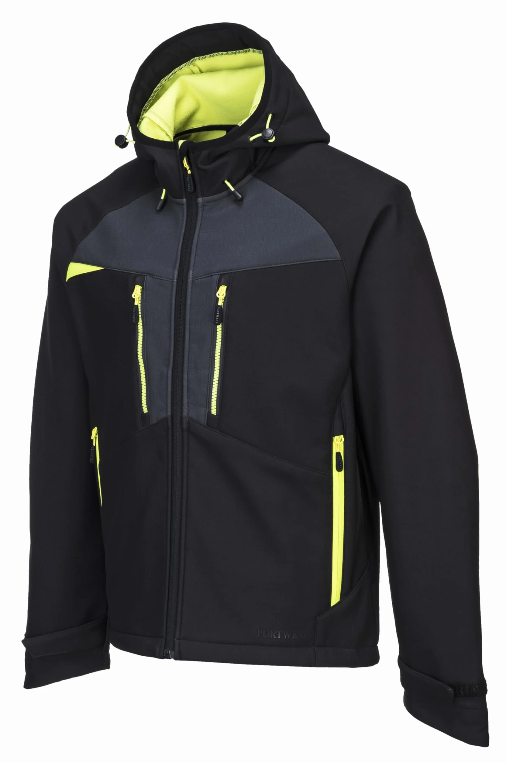 Portwest Chaqueta Softshell Dx4 (3 Capas), Tamaño: XL, Color: Negro, DX474BKRXL