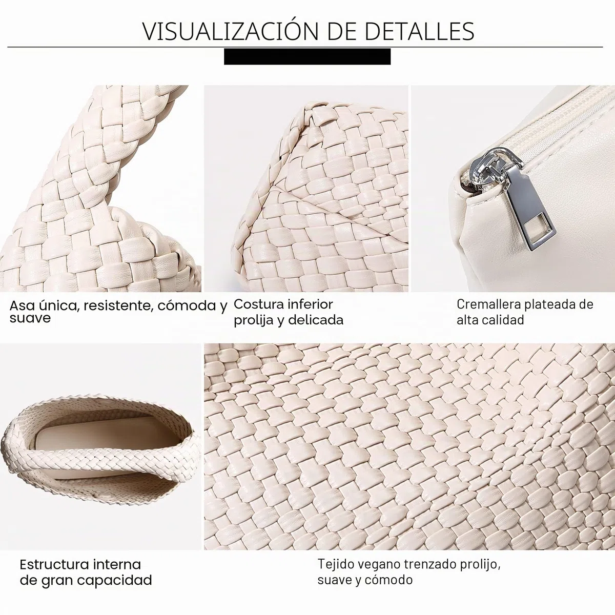 Queenoris 1134 - Bolsa de mano, bolsa de hombro, bolso de mano Mujer