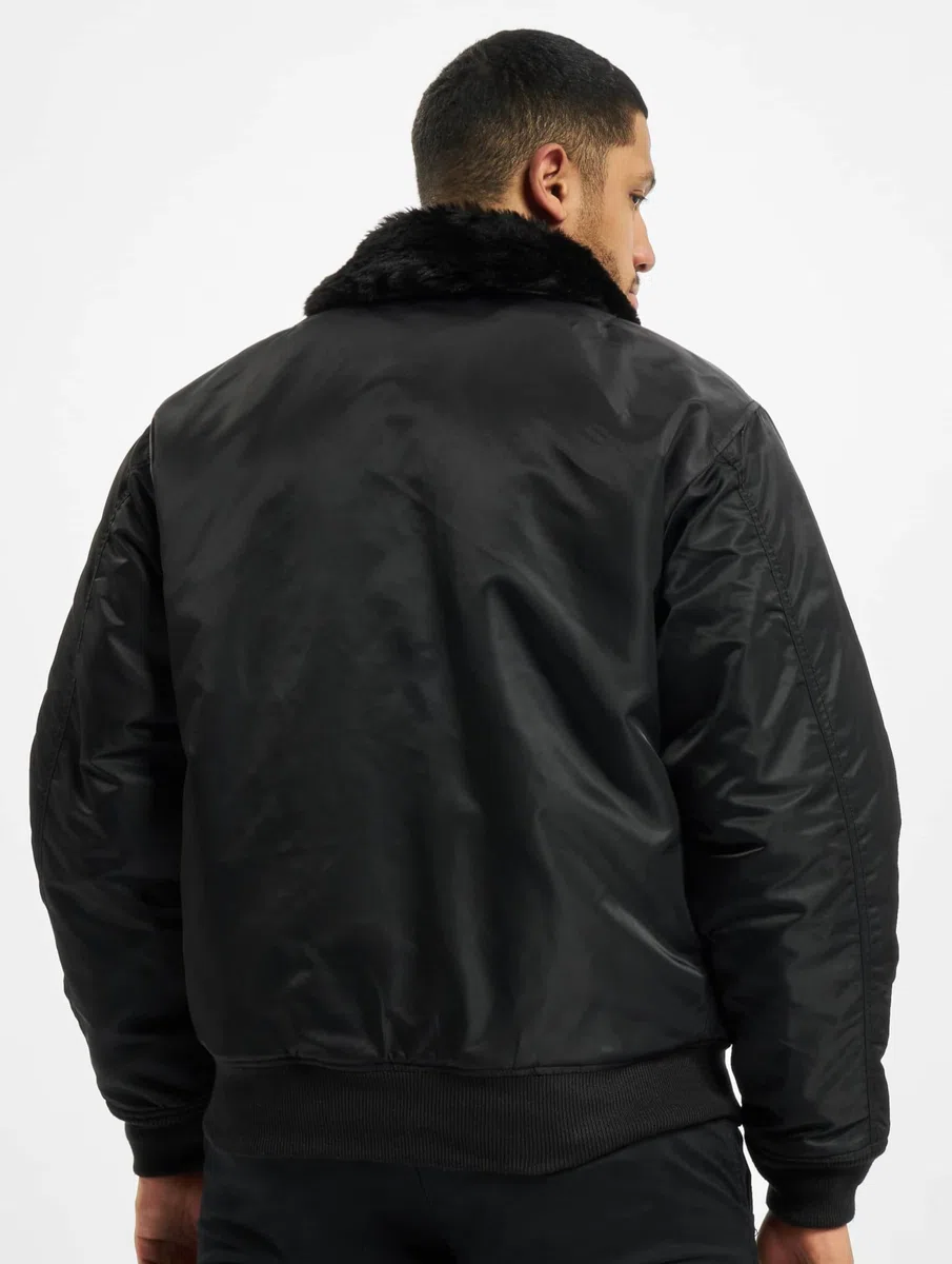 Brandit MA2 Jacket Fur Collar Hombre Chaqueta entre-tiempo Aceituna
