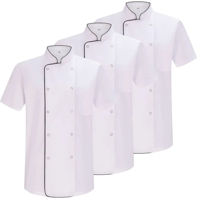 MISEMIYA - Pack 3 Unidades - Chaqueta Cocinero Hombre - Chaqueta de Chef Hombre - Uniforme Hosteleria - 3-6421B